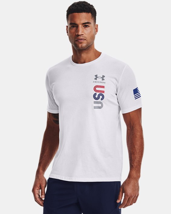Men's UA Freedom USA T-Shirt, White, pdpMainDesktop image number 0